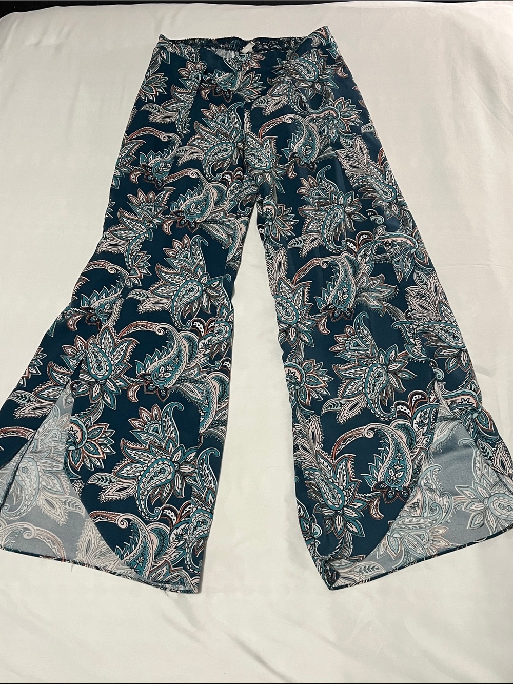 Cato Paisley Print Palazzo Pants